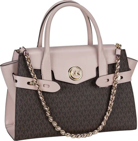 michael kors tasche mit breitem gurt|michael kors opened satchel purse.